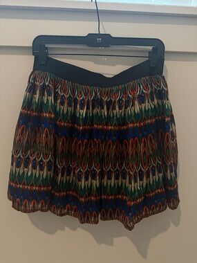 Aryn K Multicolor Elastic-Waist Mini Skirt in L